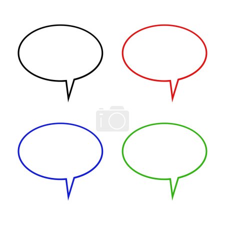 Illustration for Speech bubble icon vector illustration background for your web and mobile app design, arrow logo - Royalty Free Image
