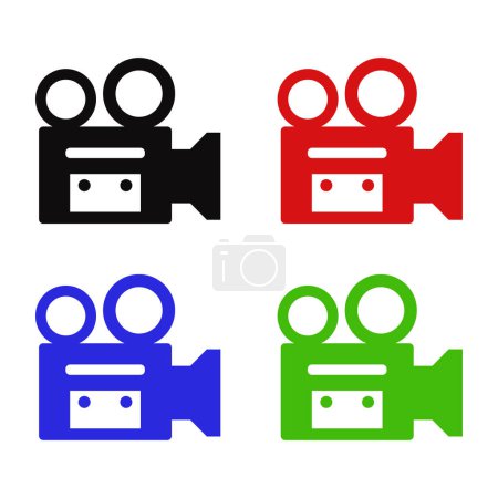 Ilustración de Cámara de vídeo - icono de vector de color - Imagen libre de derechos