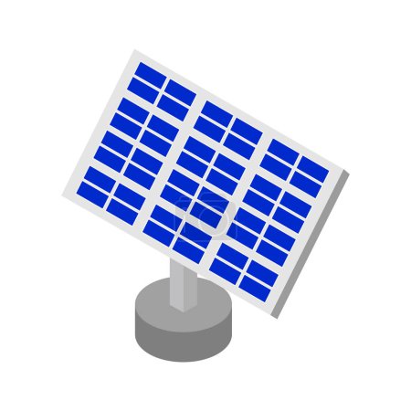 Téléchargez les illustrations : Icône panneaux solaires sur fond blanc - en licence libre de droit