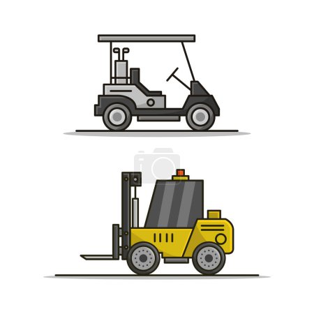 Illustration for Tractor icon set. vector illustration - Royalty Free Image