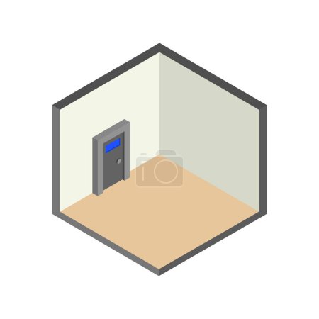 Illustration for Isometric room design, flat vector illustration - Royalty Free Image