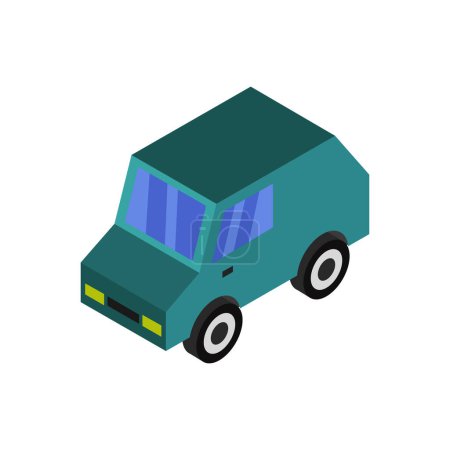 Illustration for Isometric vector illustration of a car. - Royalty Free Image