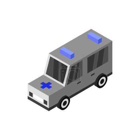 Illustration for Ambulance icon. Isometric illustration of ambulance vector icon for web - Royalty Free Image