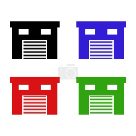 Illustration for Garage web icon vector illustration - Royalty Free Image