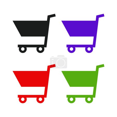 Illustration for Simple icon of shopping cart, vector illustration - Royalty Free Image