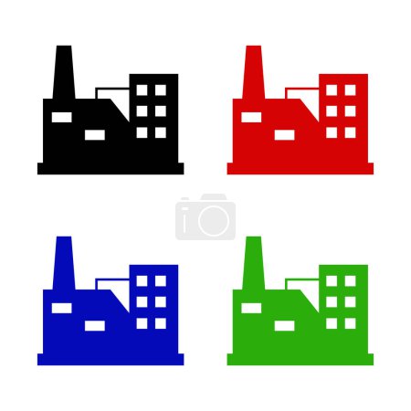 Ilustración de Ilustración vector-estilo de un edificio de fábrica - Imagen libre de derechos