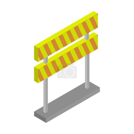 Illustration for Road block icon vector illustration - Royalty Free Image