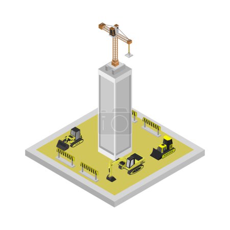 Illustration for Construction of the building. vector illustration - Royalty Free Image