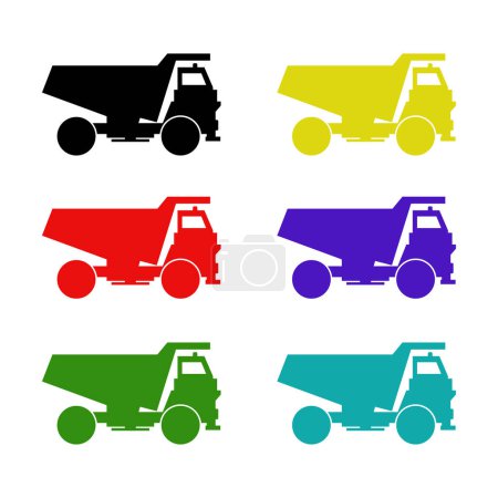 Téléchargez les illustrations : Illustration vectorielle icône camion - en licence libre de droit