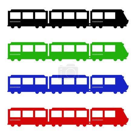 Ilustración de Icono del tren, aislado sobre fondo blanco - Imagen libre de derechos