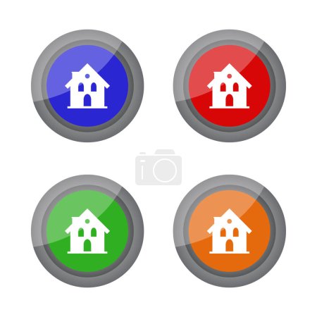 Illustration for House icon set, vector illustration - Royalty Free Image