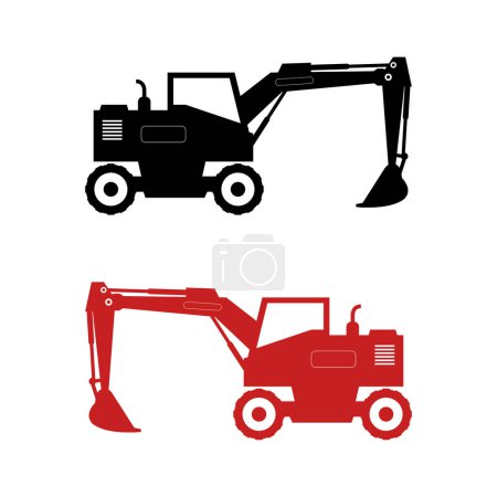 Téléchargez les illustrations : Illustration vectorielle de l'icône web escavatore - en licence libre de droit