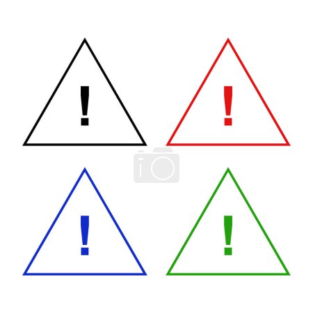 Ilustración de Icono de advertencia, diseño de ilustración vectorial - Imagen libre de derechos