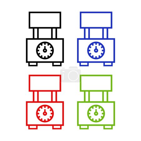 Illustration for Measuring scale icon vector illustration - Royalty Free Image
