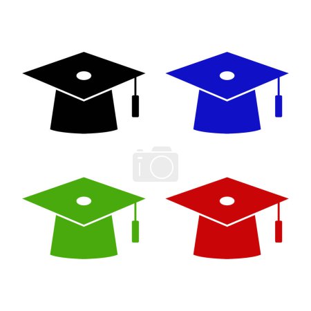 Téléchargez les illustrations : Illustration vectorielle icône de graduation - en licence libre de droit