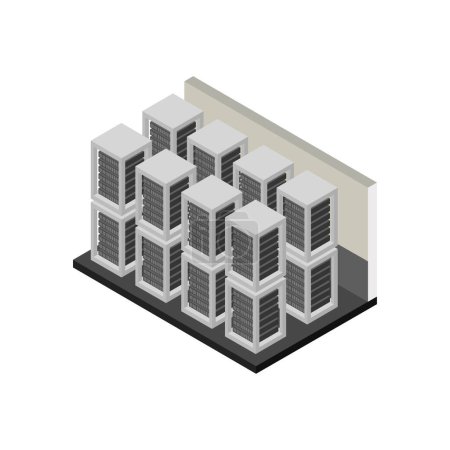 Illustration for 3 d isometric building vector design - Royalty Free Image