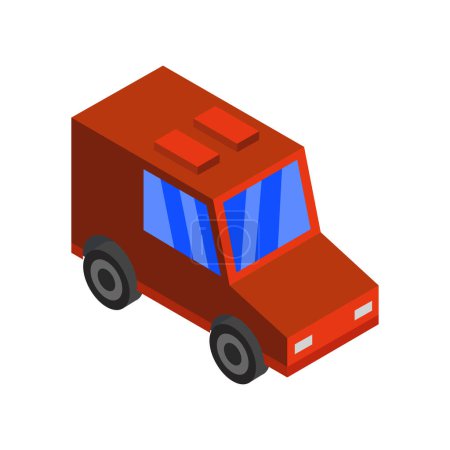 Illustration for Car icon. isometric illustration of car vector icon for web - Royalty Free Image