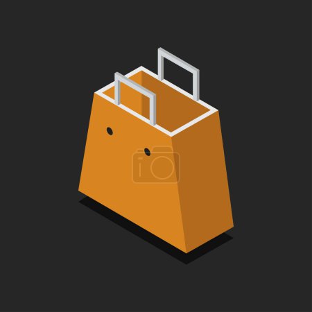 Ilustración de Icono del carrito de compras, estilo isométrico 3d - Imagen libre de derechos