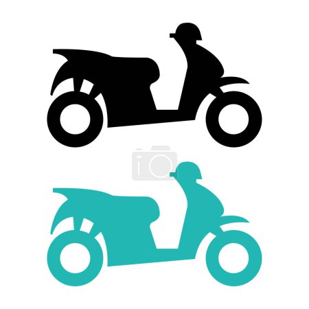 Ilustración de Icono conjunto de moto, vector de ilustración - Imagen libre de derechos