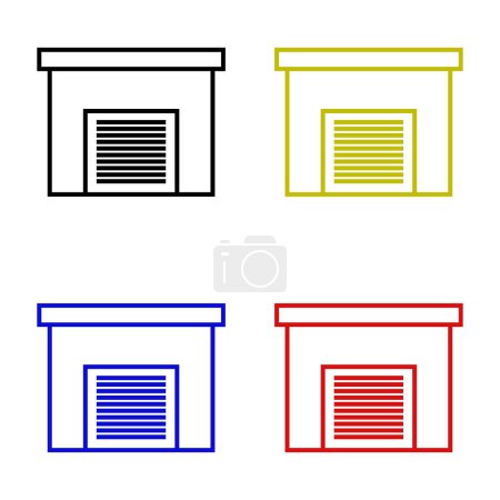 Illustration for Garage web icon vector illustration - Royalty Free Image