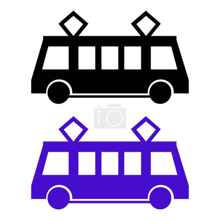 Illustration for Tram vector icon isolated on white background tram. - Royalty Free Image