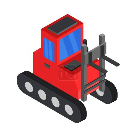 Illustration for Loader car icon isolated on white background - Royalty Free Image