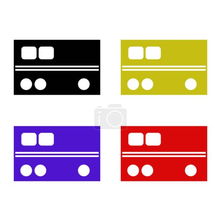 Illustration for Set of credit cards icon in flat design on white background - Royalty Free Image