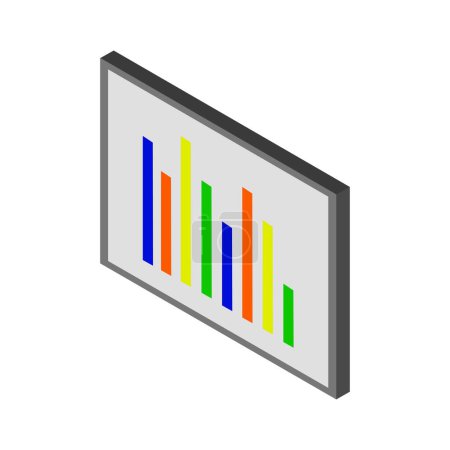 Ilustración de Gráfico de negocios en el tablero de presentación, ilustración vectorial - Imagen libre de derechos