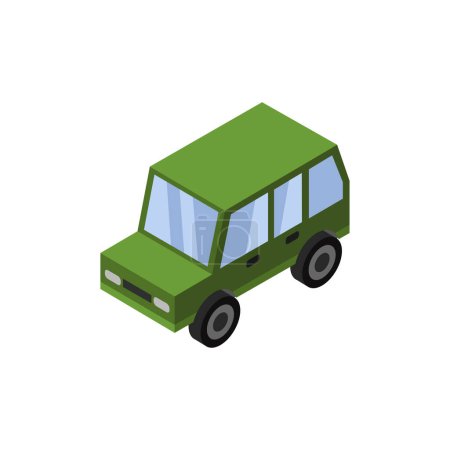 Téléchargez les illustrations : Icône de transport de voiture vecteur illustration graphique isolée - en licence libre de droit