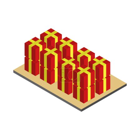 Ilustración de Icono de vector isométrico de cajas - Imagen libre de derechos