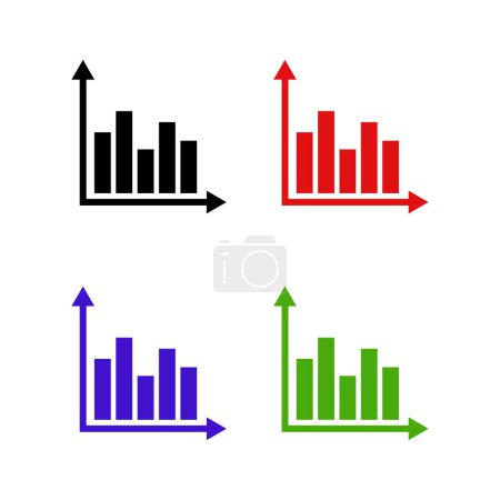 Illustration for Set of graphs and diagrams. statistics icons. premium quality symbol. - Royalty Free Image