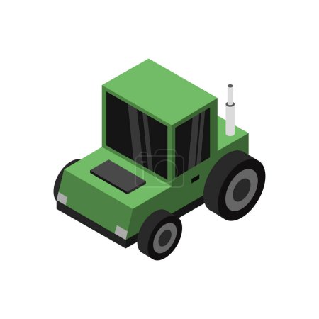 Téléchargez les illustrations : Illustration vectorielle icône tracteur - en licence libre de droit