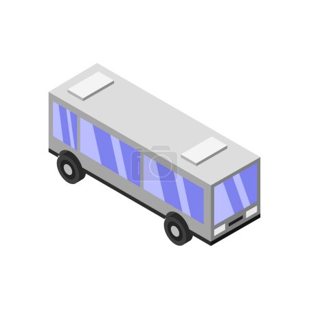 Ilustración de Icono de vector de bus. icono de vector de dibujos animados aislado en el autobús de fondo blanco. - Imagen libre de derechos