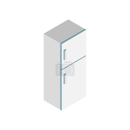 Illustration for Fridge icon. kitchen fridge symbol. flat design vector illustration - Royalty Free Image