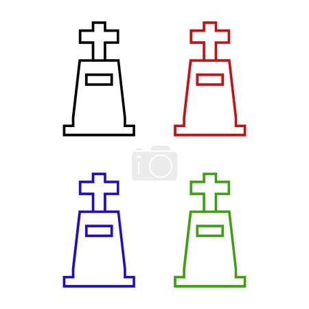 Illustration for Tombstone web icon vector illustration - Royalty Free Image