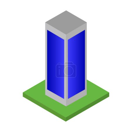 Illustration for Isometric building. vector illustration - Royalty Free Image