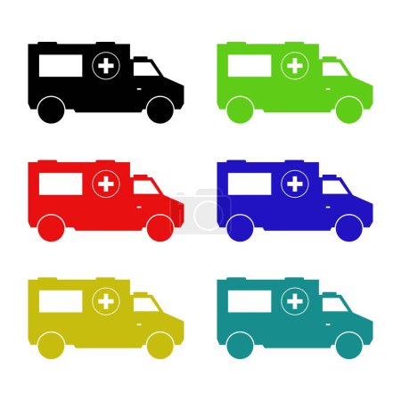 Ilustración de Ambulancia icono vector ilustración - Imagen libre de derechos