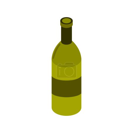 Ilustración de Botella de vino icono aislado, diseño de ilustración vectorial - Imagen libre de derechos
