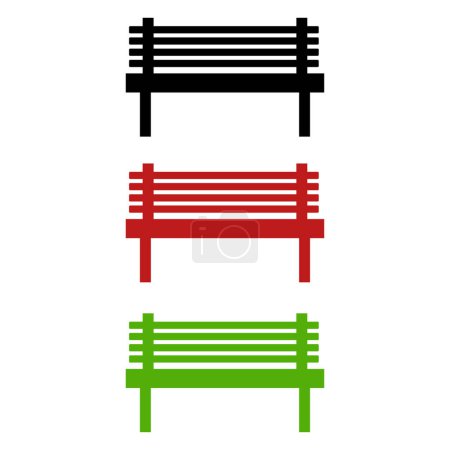 Illustration for Bench icon vector illustration background - Royalty Free Image