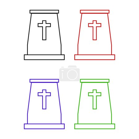 Illustration for Tombstone web icon vector illustration - Royalty Free Image