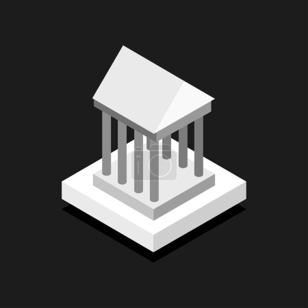 Illustration for Temple web icon vector illustration - Royalty Free Image