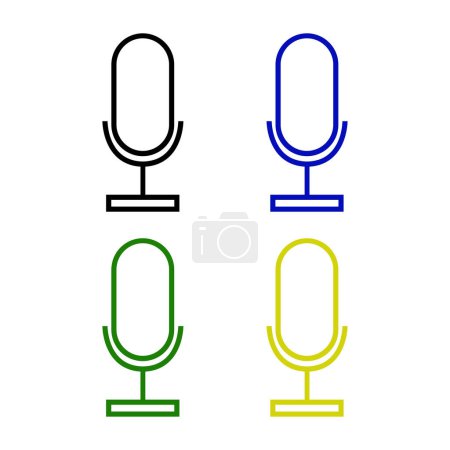 Ilustración de Icono de micrófono vector ilustración - Imagen libre de derechos
