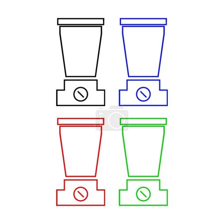 Illustration for Coffee machine icon set - Royalty Free Image
