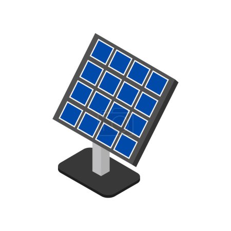 Téléchargez les illustrations : Icône panneaux solaires sur fond blanc - en licence libre de droit