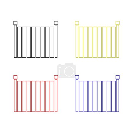 Illustration for Gate, vector illustration simple design - Royalty Free Image