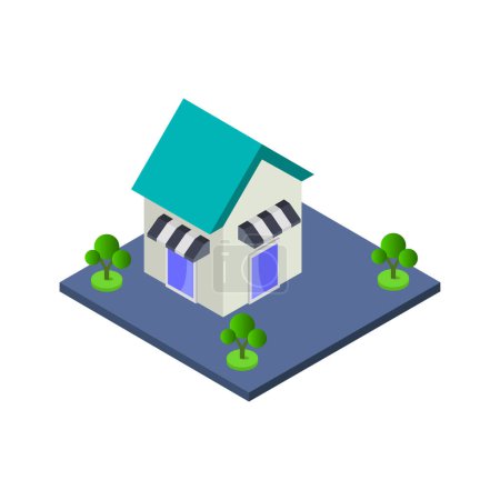 Illustration for Isometric vector illustration of a house - Royalty Free Image