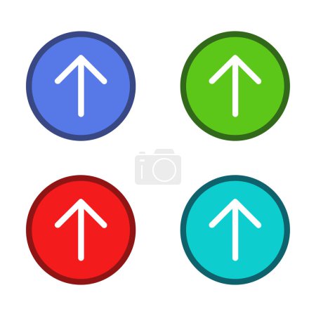 Illustration for Set of simple web arrow icons vector illustration - Royalty Free Image