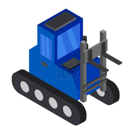 Illustration for Loader car icon isolated on white background - Royalty Free Image