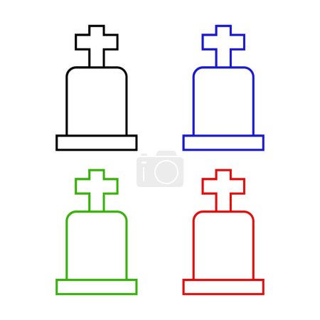 Ilustración de Lápida web icono vector ilustración - Imagen libre de derechos