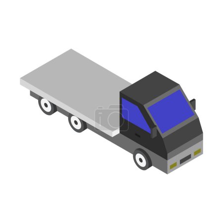 Illustration for Isometric truck icon isolated on a white background. vector illustration - Royalty Free Image